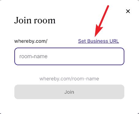 Open your web browser and go to <b>whereby</b>. . Whereby join room